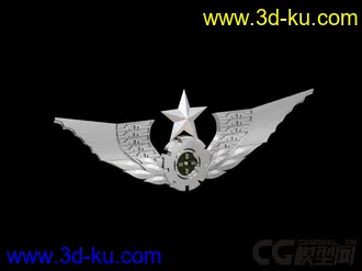 3D打印模型解放军陆军最新胸标严格按实际尺寸精心制作的图片