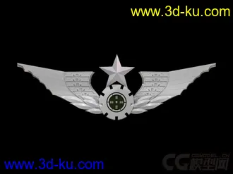 3D打印模型解放军陆军最新胸标严格按实际尺寸精心制作的图片