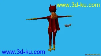 3D打印模型带贴图的蝙蝠女附上！的图片