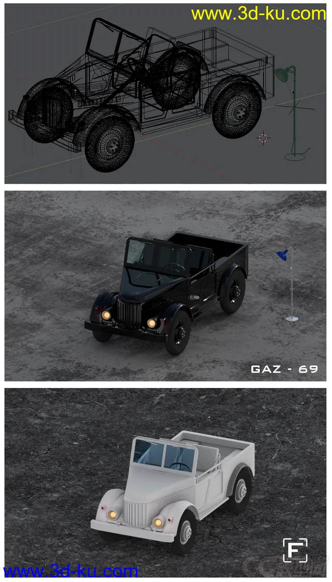 [Blender模型]GAZ-69的图片1