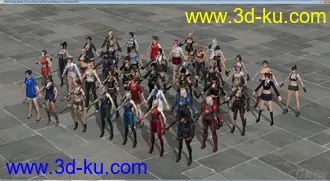 3D打印模型CS女角色合集的图片