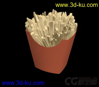 3D打印模型炸薯条 快餐的图片