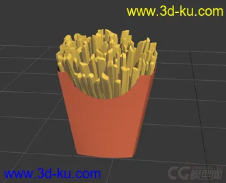 3D打印模型炸薯条 快餐的图片