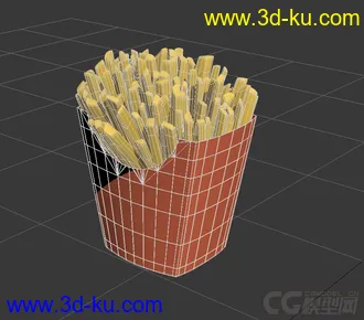3D打印模型炸薯条 快餐的图片
