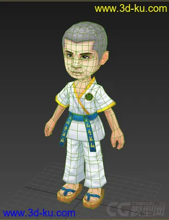 3D打印模型柔道高手，低模免费，Q版男人的图片
