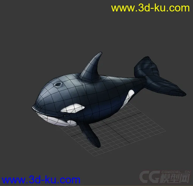 鲸鱼Q版，低模免费模型的图片2