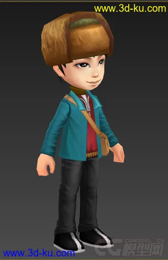 3D打印模型Q版男生，低模免费的图片