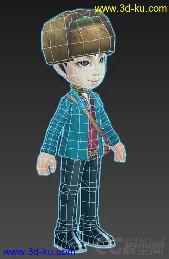 3D打印模型Q版男生，低模免费的图片