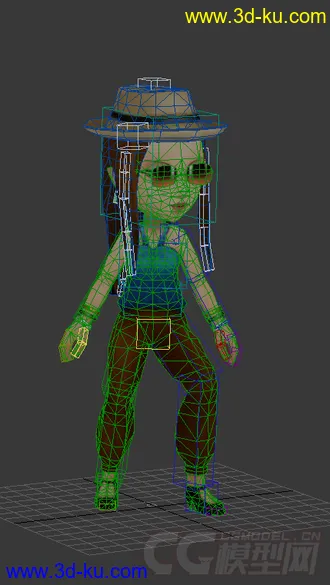 3D打印模型低模免费，Q版女人的图片