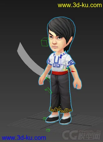 3D打印模型低模免费，Q版男人的图片