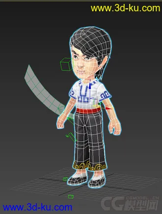 3D打印模型低模免费，Q版男人的图片