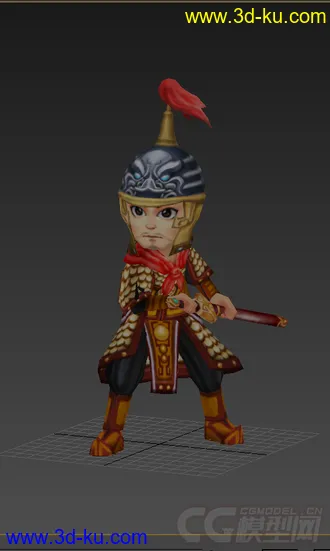 3D打印模型士兵，低模免费，Q版的图片