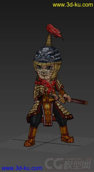 3D打印模型士兵，低模免费，Q版的图片