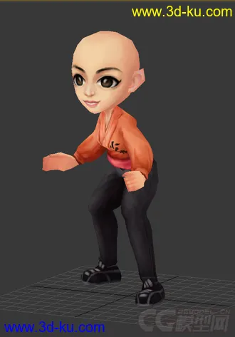 3D打印模型Q版，少林足球，赵薇，低模免费的图片