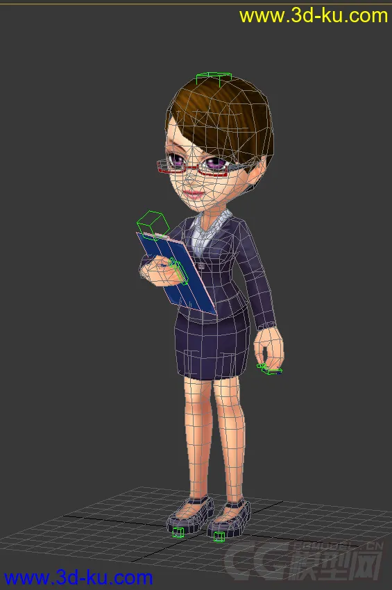 女老师，低模免费，Q版，秘书模型的图片2