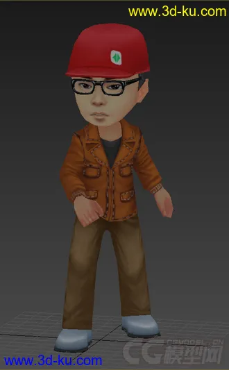 3D打印模型Q版男人，低模免费的图片