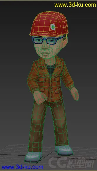 3D打印模型Q版男人，低模免费的图片