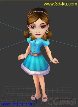 3D打印模型Q版女生，低模免费，女人，宋慧乔的图片