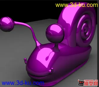 可爱的玩具动物小蜗牛MAYA模型的图片