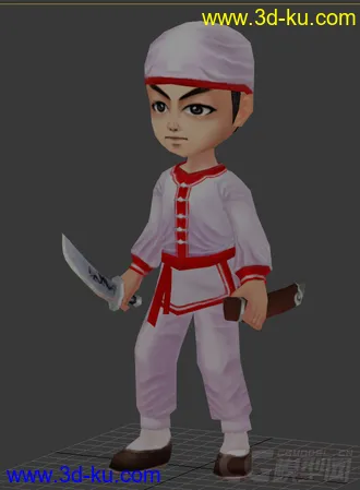 3D打印模型士兵，低模免费，Q版男人的图片