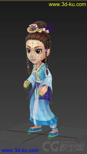 3D打印模型Q版女人，低模免费的图片