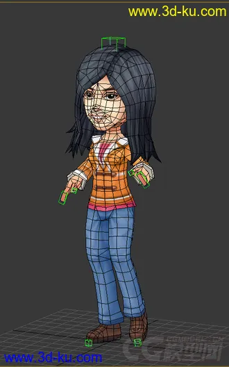 3D打印模型Q版女人，低模免费的图片