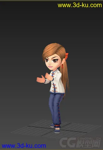 3D打印模型女生，低模免费Q版的图片