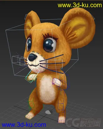 3D打印模型Q版低模，免费Q，发条老鼠的图片