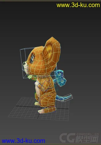 3D打印模型Q版低模，免费Q，发条老鼠的图片