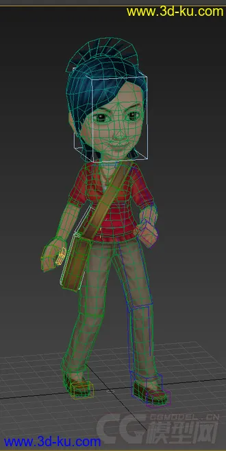 3D打印模型Q版女人，低模免费的图片