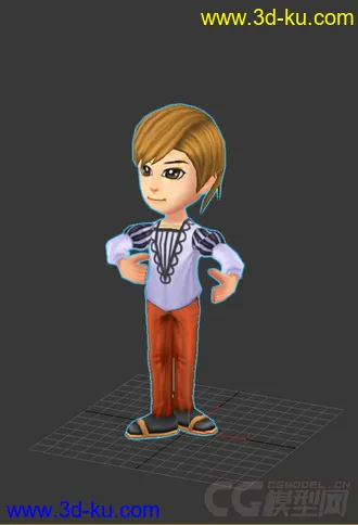 3D打印模型Q版低模，免费的图片