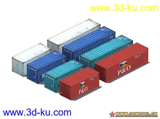 3D打印模型原创集装箱简模的图片