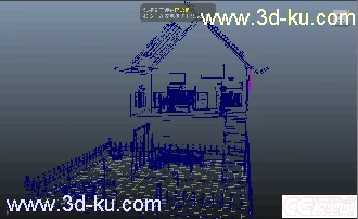 3D打印模型有吉他的迷你小屋的图片