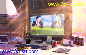 3D打印模型电脑桌的图片