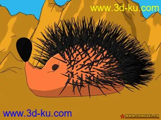 刺猬卡通模型的图片
