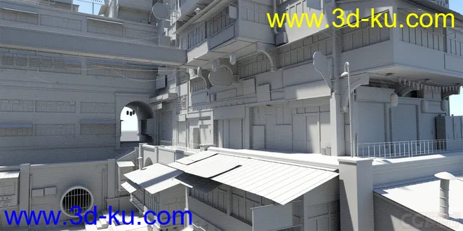 中国老房子 筒子楼模型的图片5