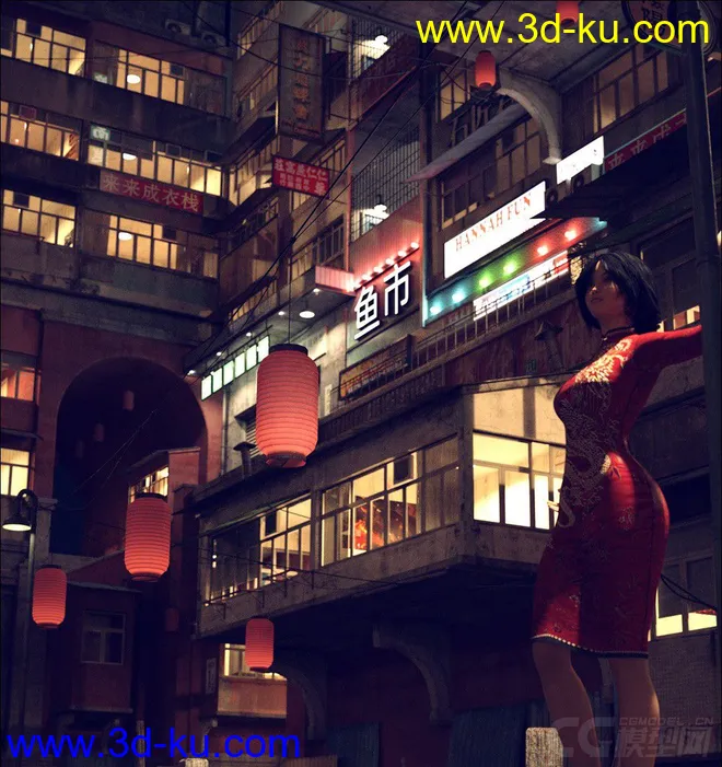 中国老房子 筒子楼模型的图片12