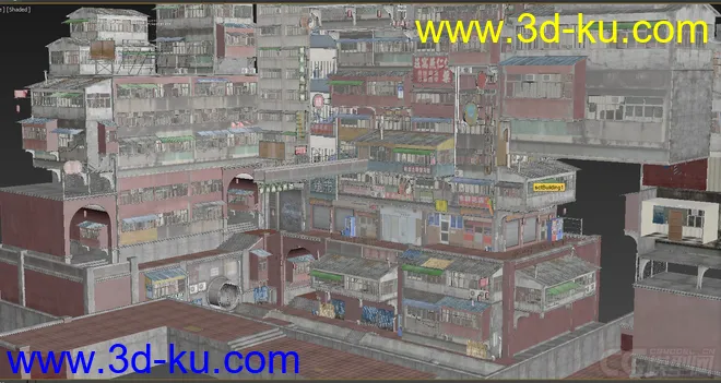 中国老房子 筒子楼模型的图片15
