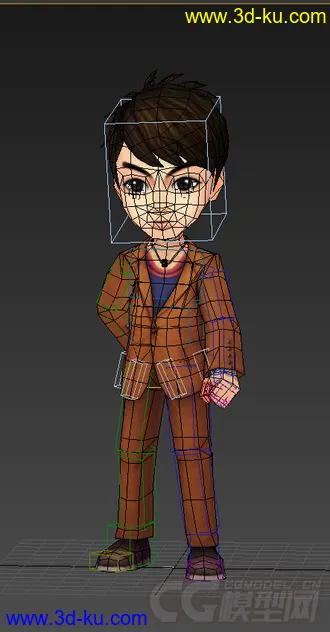 3D打印模型Q版低模，吴尊，低模免费。男人的图片