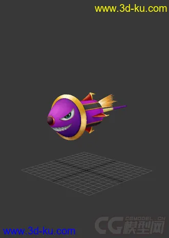 3D打印模型Q版低模，导弹，免费的图片