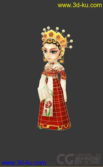 3D打印模型Q版，京剧，低模免费的图片