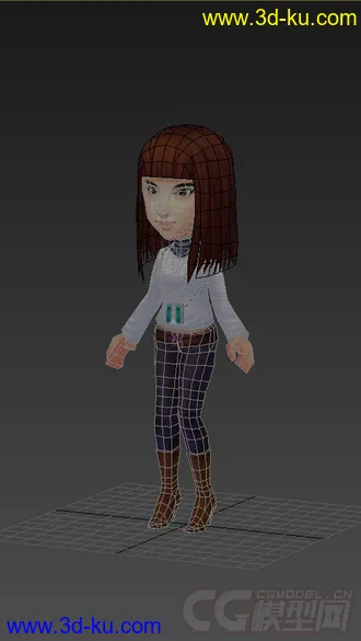 3D打印模型Q版女生，低模免费的图片