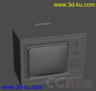 3D打印模型老式黑白电视机的图片