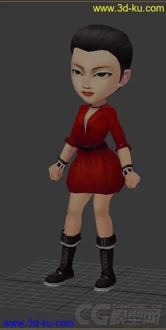 3D打印模型Q版女人，低模免费的图片
