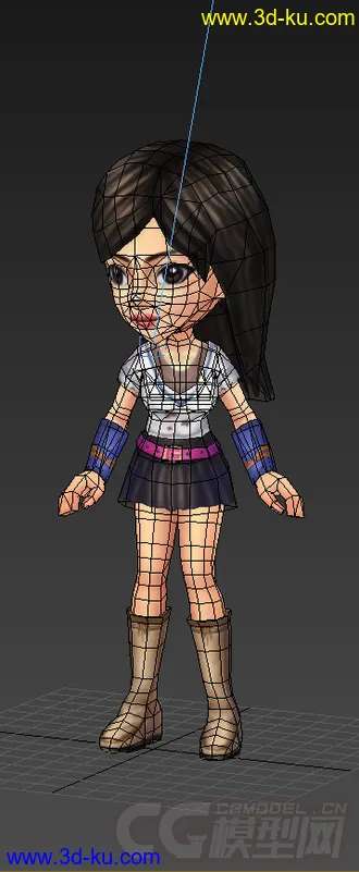 3D打印模型Q版女生，低模免费的图片