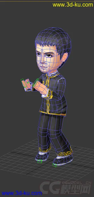 3D打印模型Q版低模，免费，叶问，男人的图片