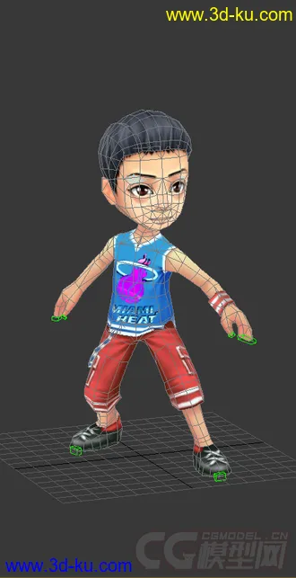 3D打印模型Q版小男孩，低模免费的图片