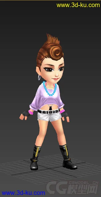 3D打印模型Q版女生，低模免费的图片