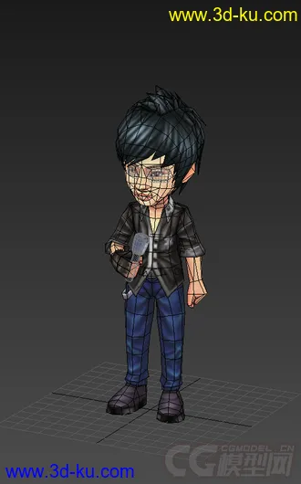 3D打印模型Q版低模，免费，张杰，男人的图片