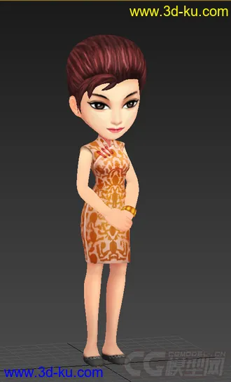 3D打印模型低模免费，女生，绑定动画的图片